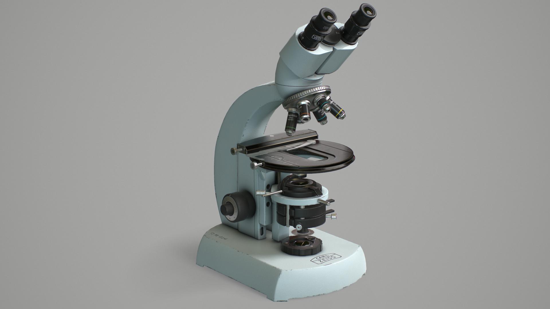 Render of a zeiss microscope